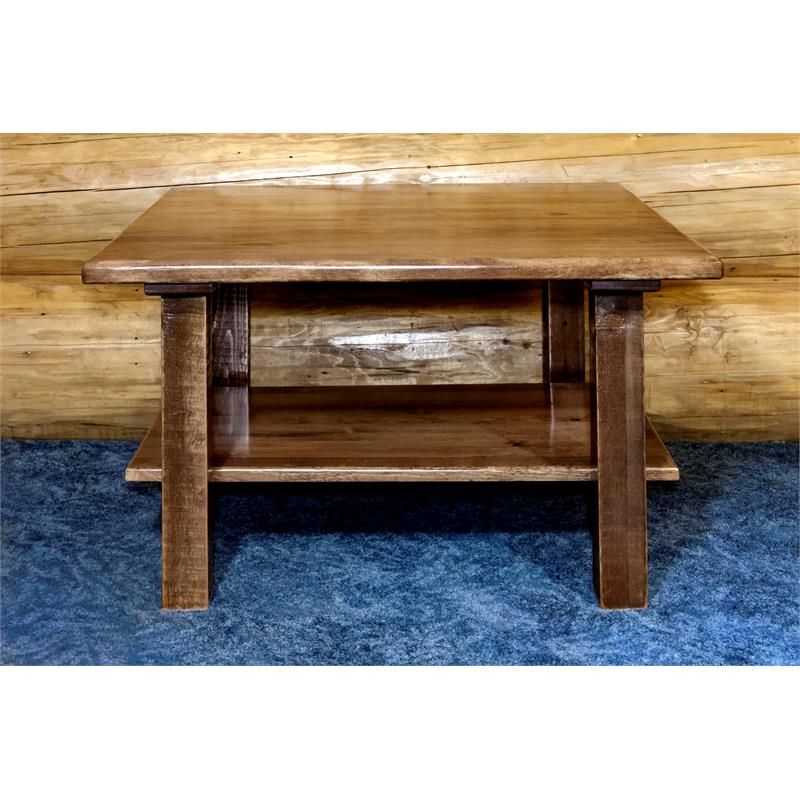 Popular Brown Wood Cocktail Tables For Montana Woodworks Homestead Wood Cocktail Table With Shelf (Gallery 4 of 20)