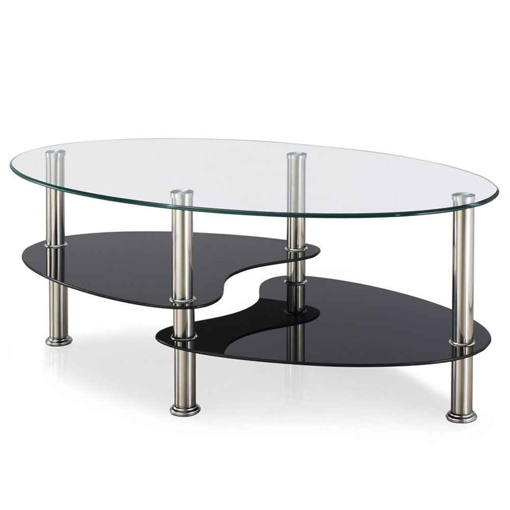 Popular Glass And Stainless Steel Cocktail Tables Within Cara Furniture Range Coffee Table Nest Of 3 Tables Glass (Gallery 2 of 20)