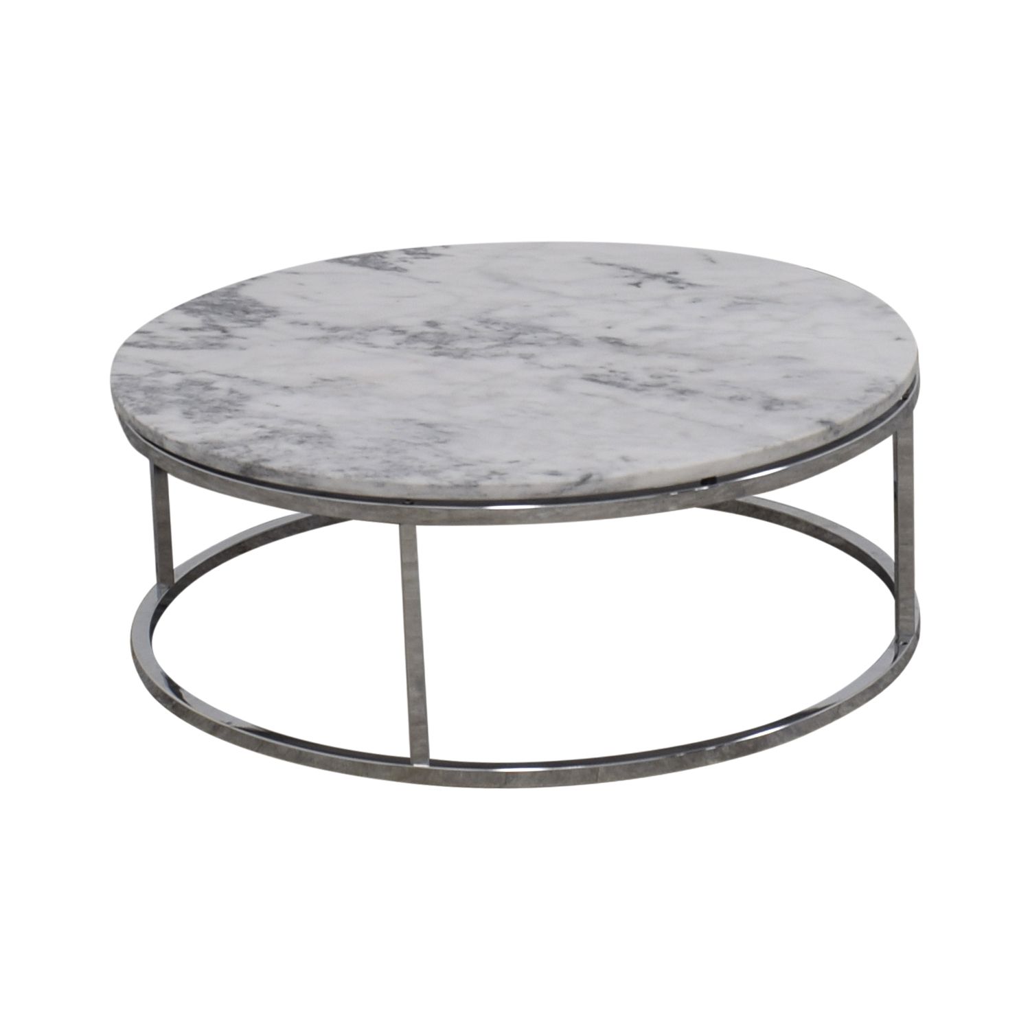 [%popular Marble And White Coffee Tables Pertaining To 57% Off – Cb2 Cb2 Round White Marble Coffee Table / Tables|57% Off – Cb2 Cb2 Round White Marble Coffee Table / Tables Throughout Widely Used Marble And White Coffee Tables%] (Gallery 4 of 20)