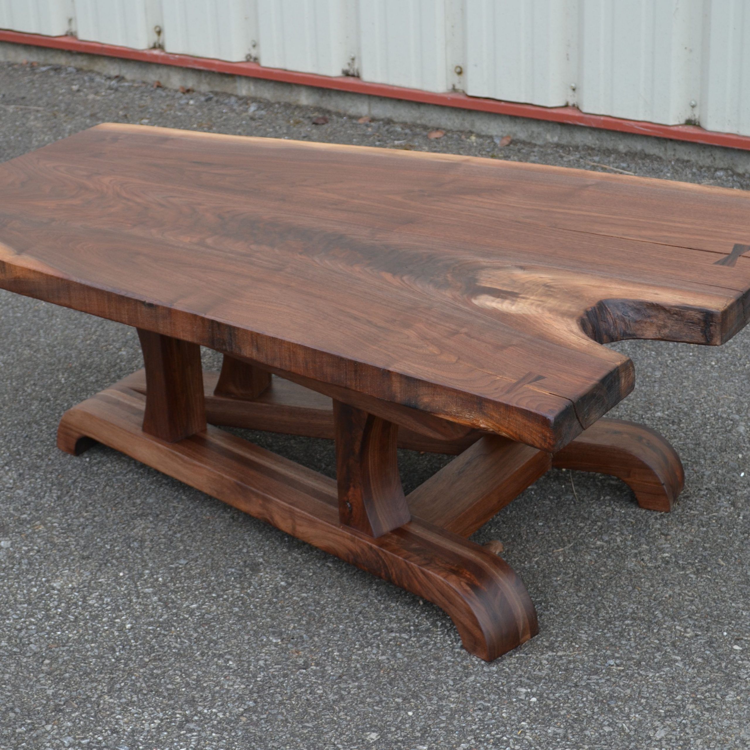 Popular Walnut Coffee Tables Regarding Buy A Custom Live Edge Walnut Coffee Table With Tapered (View 3 of 20)