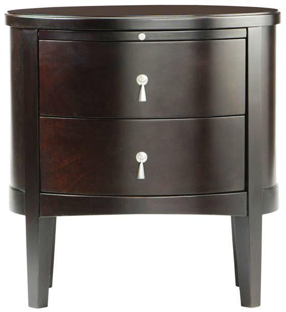 Port 2 Drawer Oval Nightstand – Nightstands – Bedroom Throughout Most Popular 2 Drawer Oval Coffee Tables (View 13 of 20)