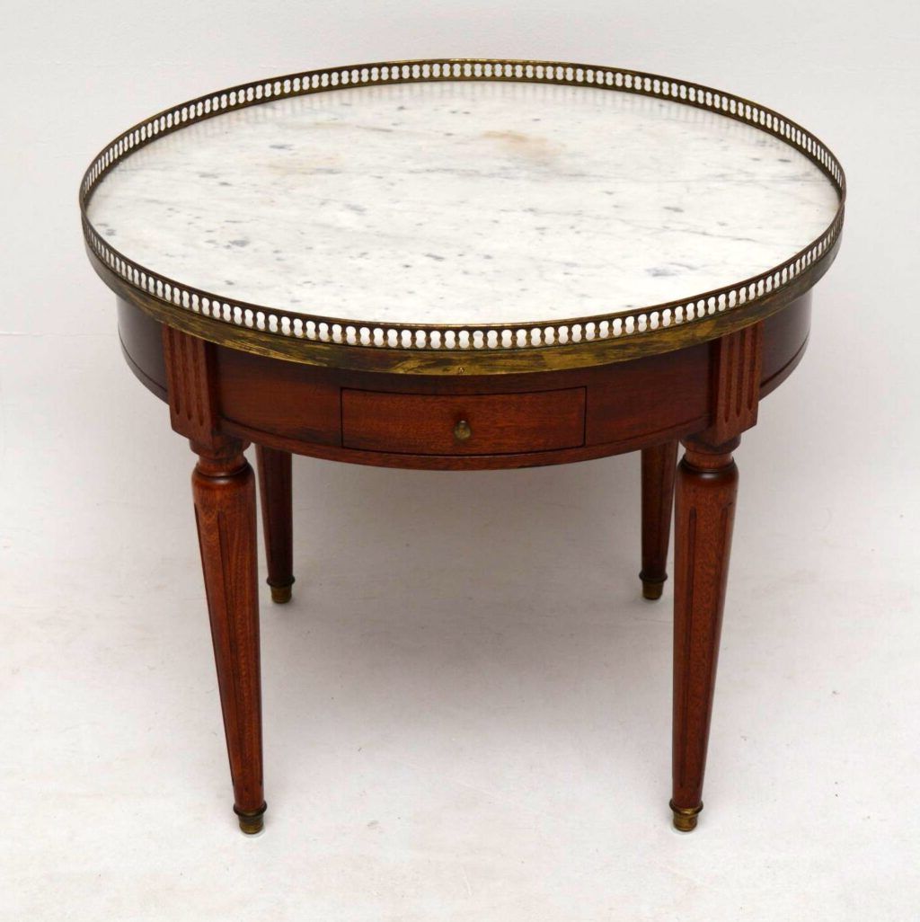 Preferred Marble Top Coffee Tables In Antique French Marble Top Coffee Table – Marylebone Antiques (View 9 of 20)