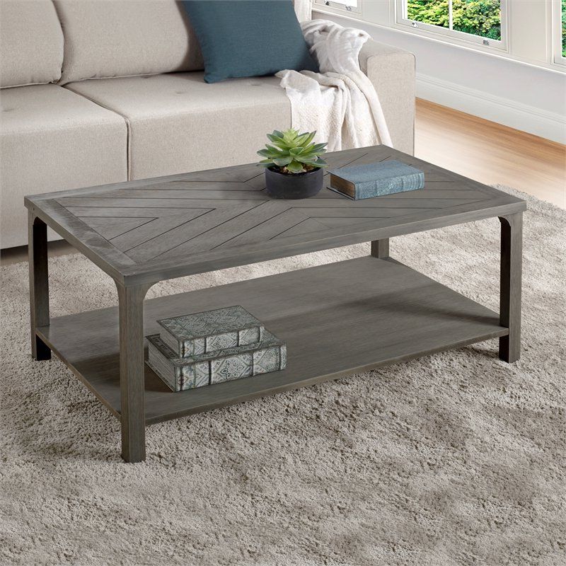 Preferred Modern Farmhouse Coffee Tables With Modern Farmhouse Coffee Table – Gray – Af42chvctgy (View 4 of 20)