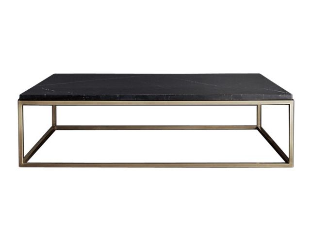 Recent Black Metal And Marble Coffee Tables Pertaining To Black Marble Top Coffee Table • The Local Vault (Gallery 5 of 20)