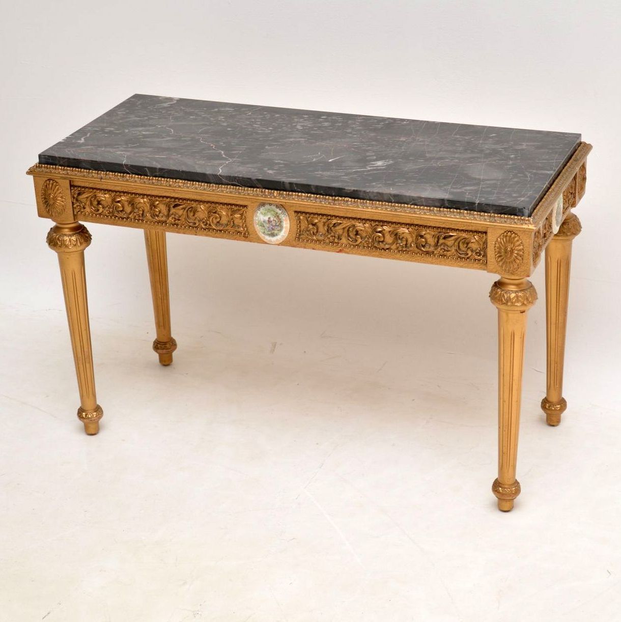 Recent Marble Top Coffee Tables In Antique French Marble Top Gilt Coffee Table – Marylebone (View 7 of 20)