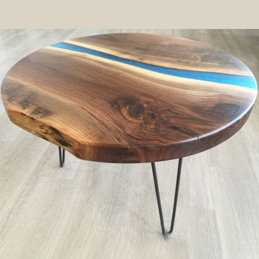Recent Walnut Wood And Gold Metal Coffee Tables Regarding Round Wood Coffee Table Toronto ️ Premium Canadian Walnut (View 6 of 20)