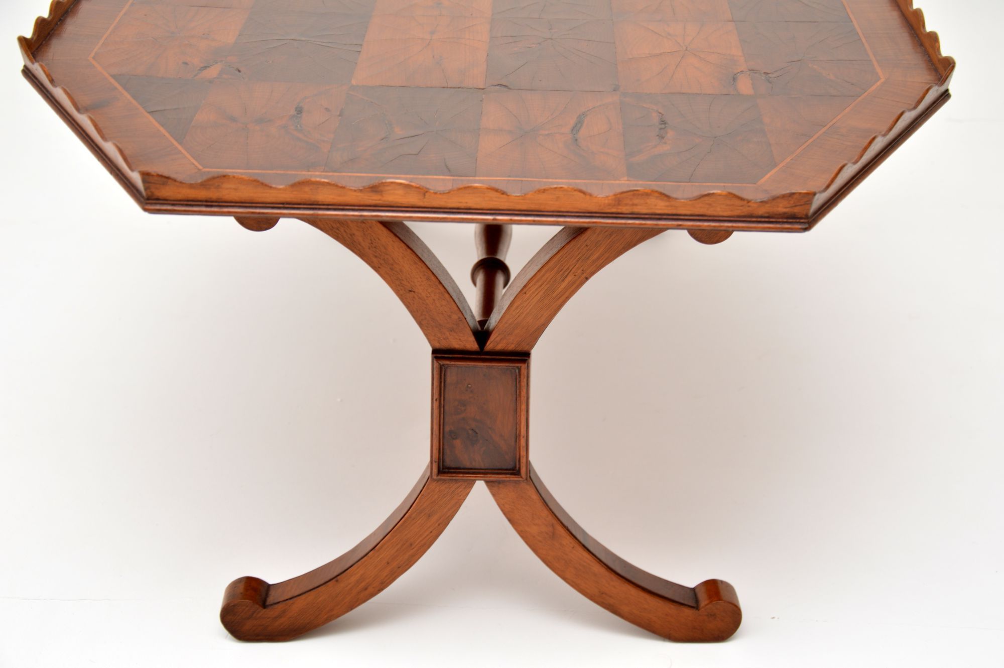 Recent Wood Veneer Coffee Tables With Antique Yew Wood Oyster Veneer Coffee Table – Marylebone (View 3 of 20)