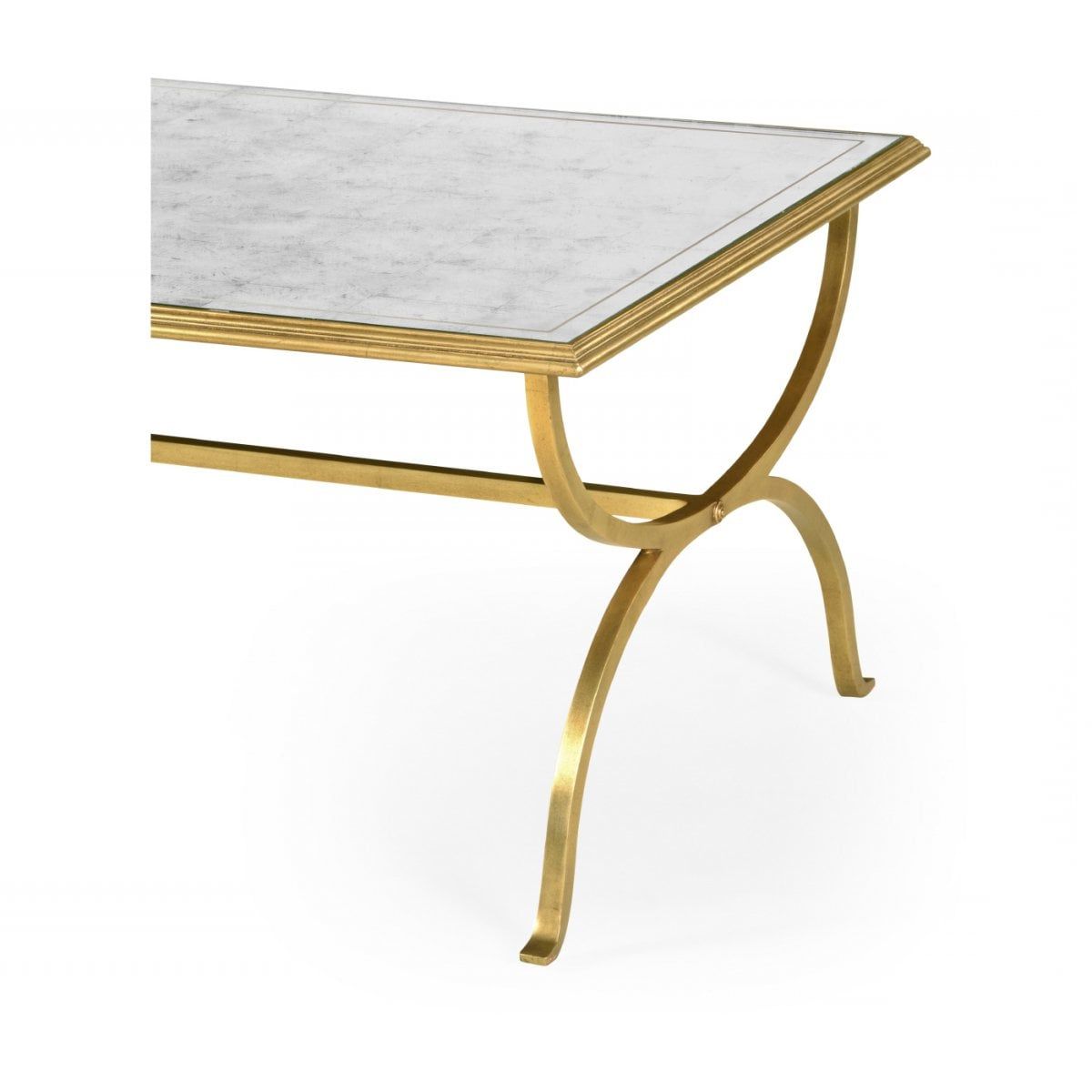 Rectangular Gold Coffee Table With Glass Top (Gallery 8 of 20)