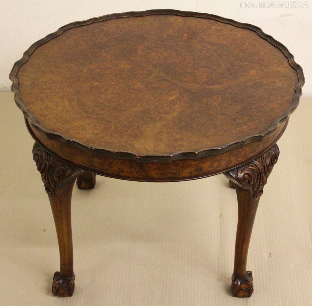 Round Burr Walnut Coffee Table – Antiques Atlas Within Famous Walnut Coffee Tables (Gallery 20 of 20)