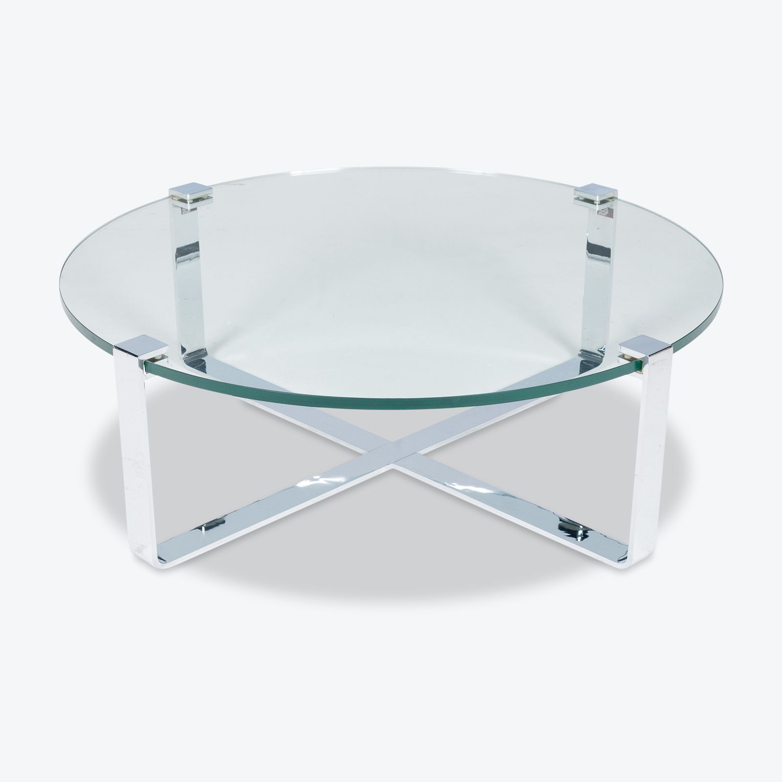 Round Coffee Table In Glass And Polished Chrome Within Most Recent Polished Chrome Round Cocktail Tables (Gallery 14 of 20)