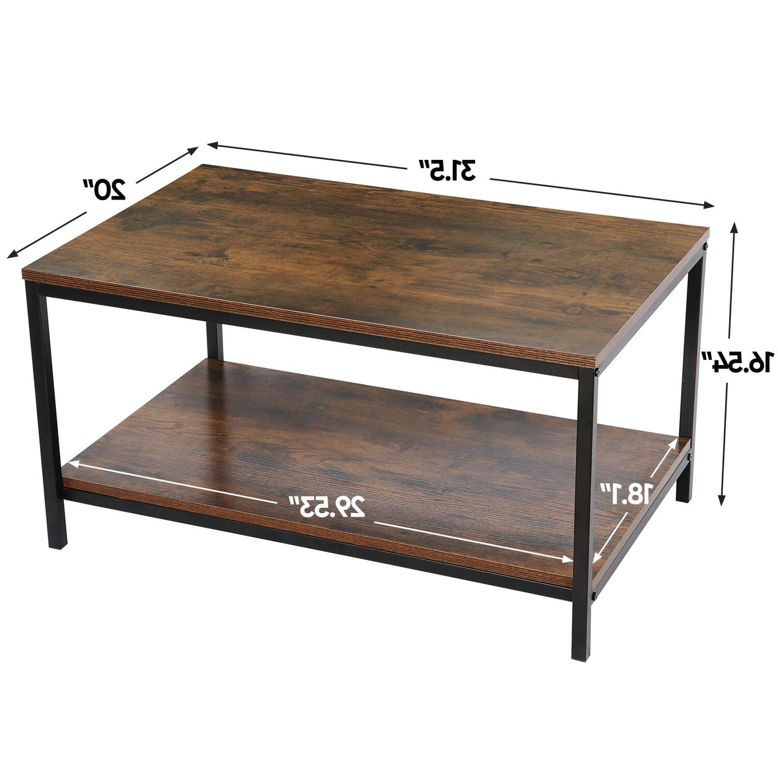 Rustic Wood Coffee Table Rectangular Coffee Table With For 2019 Wood Rectangular Coffee Tables (View 13 of 20)