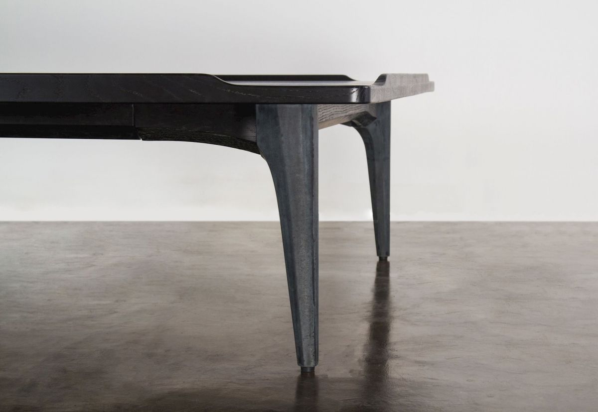 Salk Coffee Table In Black Wood Top And Matte Black Legs With Regard To Most Current Matte Black Coffee Tables (View 16 of 20)