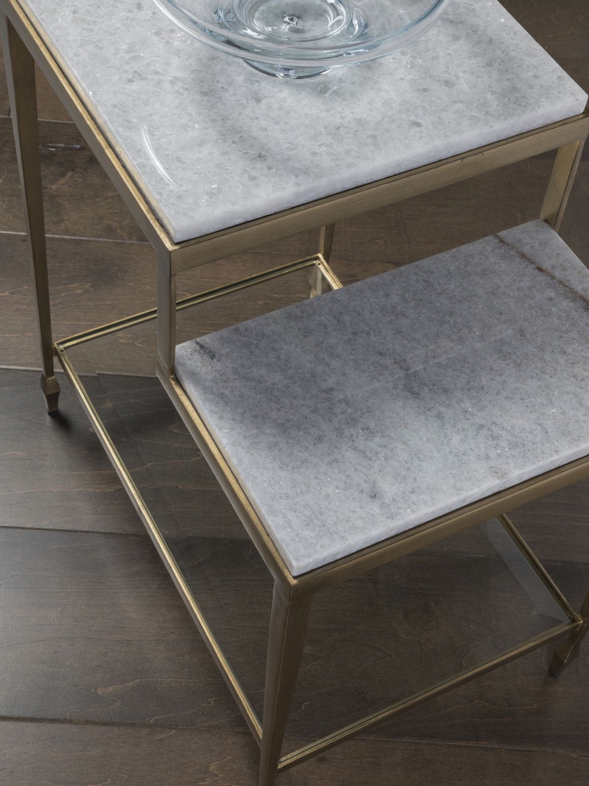 Sashay Gold Rectangular End Table Intended For Popular Silver Leaf Rectangle Cocktail Tables (Gallery 11 of 20)