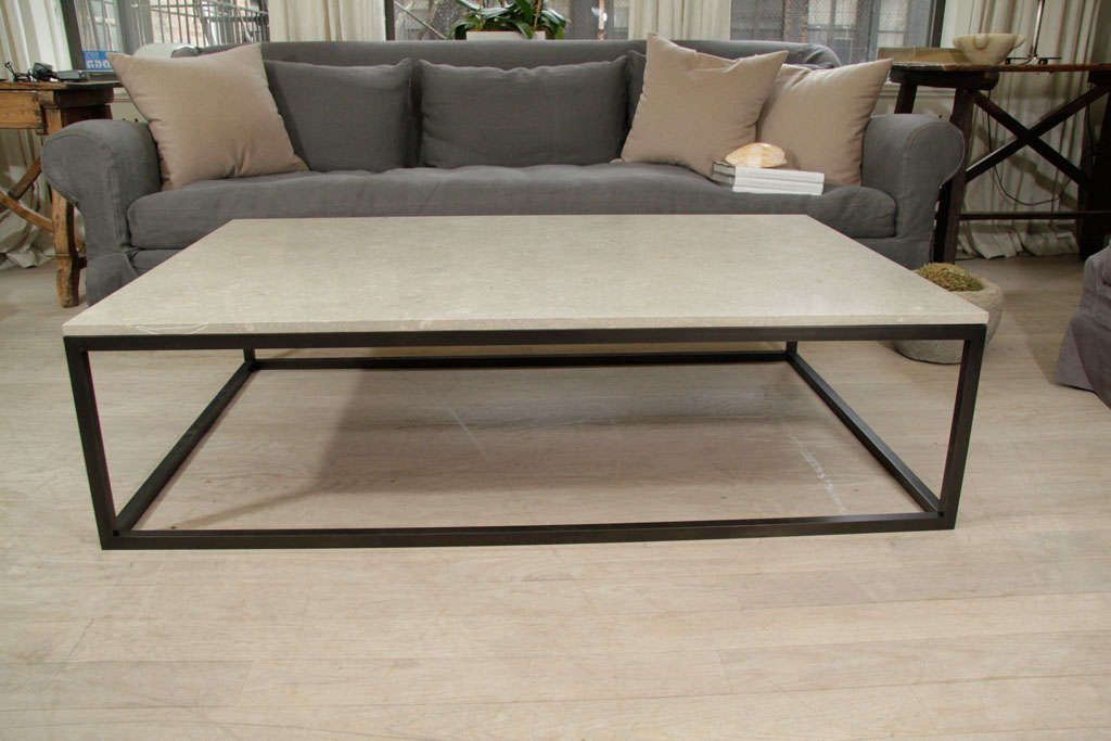 Seagrass Stone Top Coffee Table On Blackened Metal Base With Regard To Popular Natural Seagrass Coffee Tables (View 18 of 20)