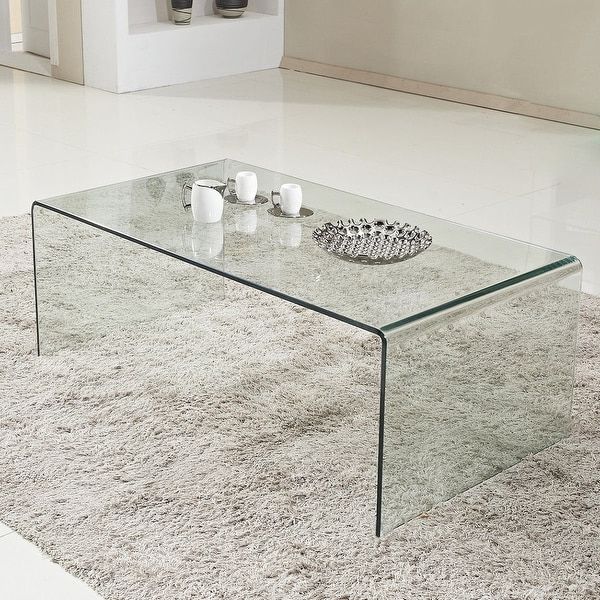 Shop Costway Tempered Glass Coffee Table Accent Cocktail In Most Current Clear Glass Top Cocktail Tables (View 5 of 20)