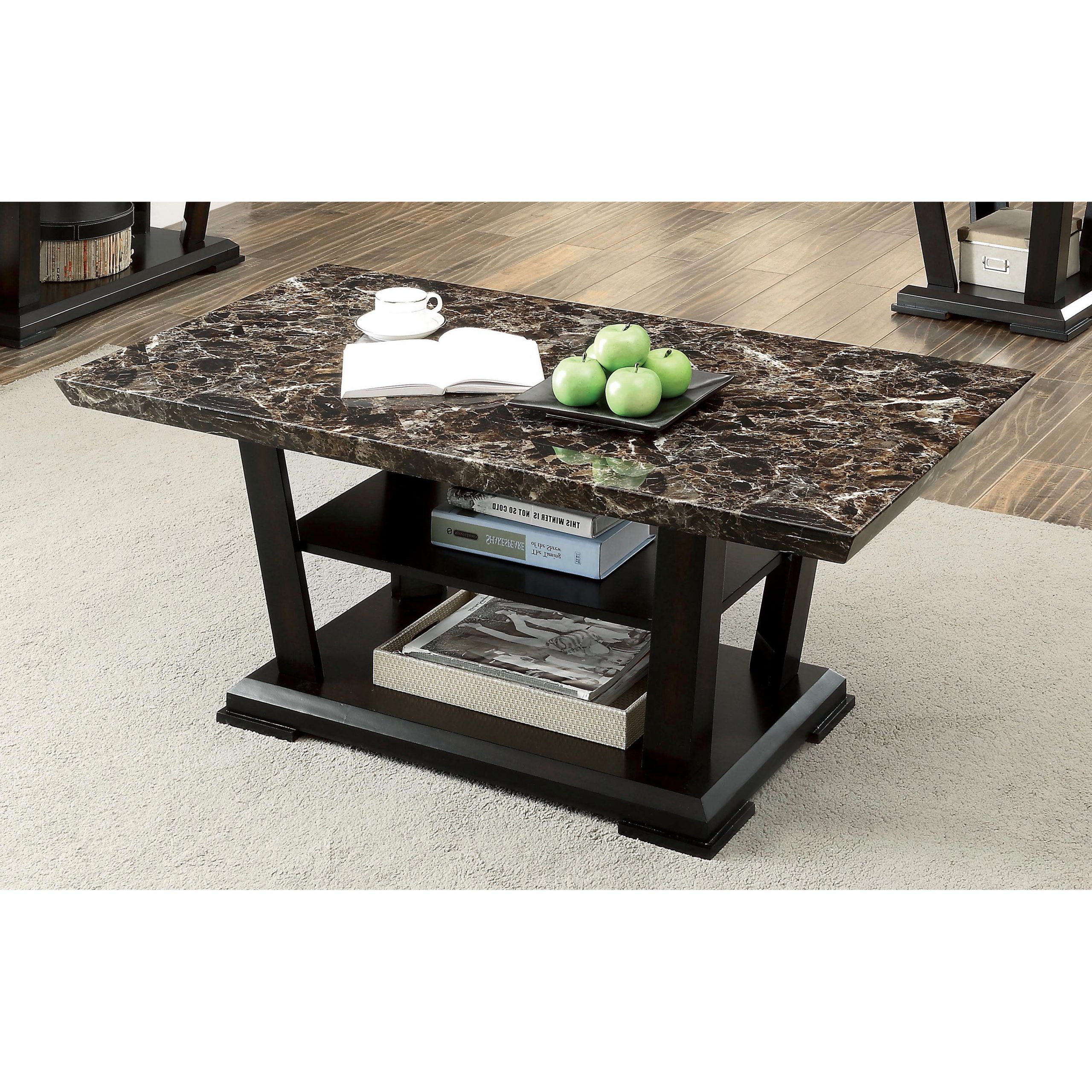 Shop Furniture Of America Phelan Contemporary Faux Marble With Most Up To Date Faux Marble Coffee Tables (View 9 of 20)
