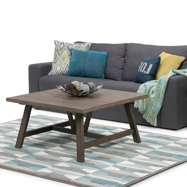 Shop Wyndenhall Stewart Driftwood Finish Square Coffee With Widely Used Gray Driftwood Storage Coffee Tables (View 15 of 20)