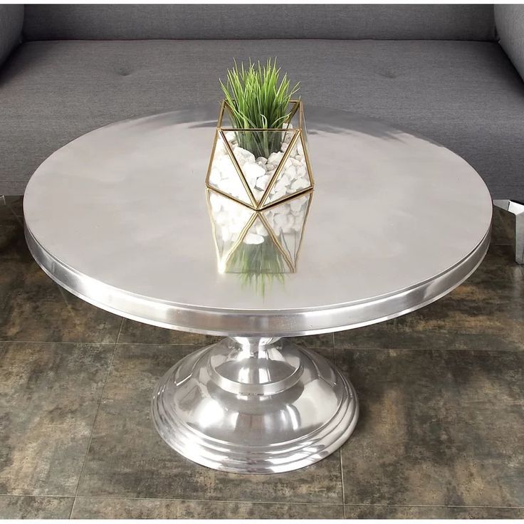 Silver Coffee Table, Pedestal Coffee (View 9 of 20)