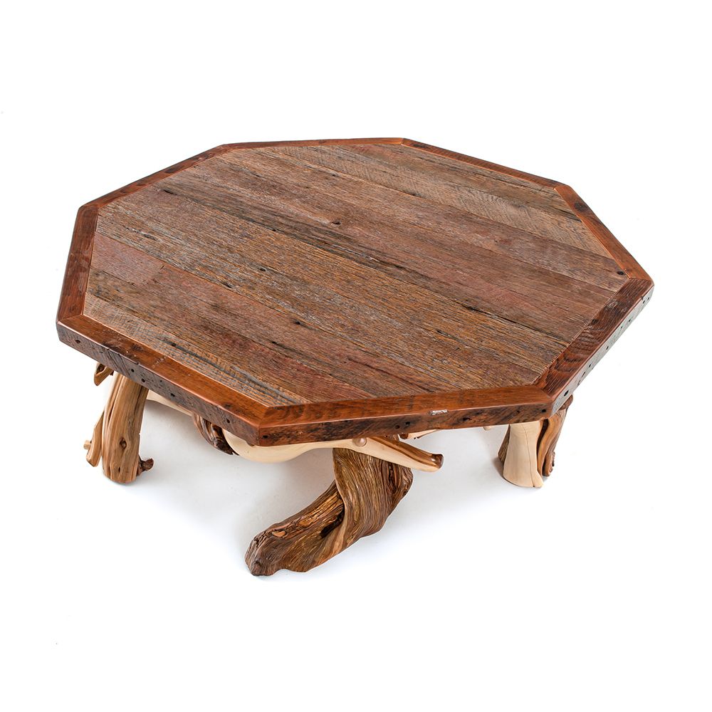 Silverton Reclaimed Barn Wood Octagon Coffee Table With Most Up To Date Octagon Coffee Tables (View 3 of 20)