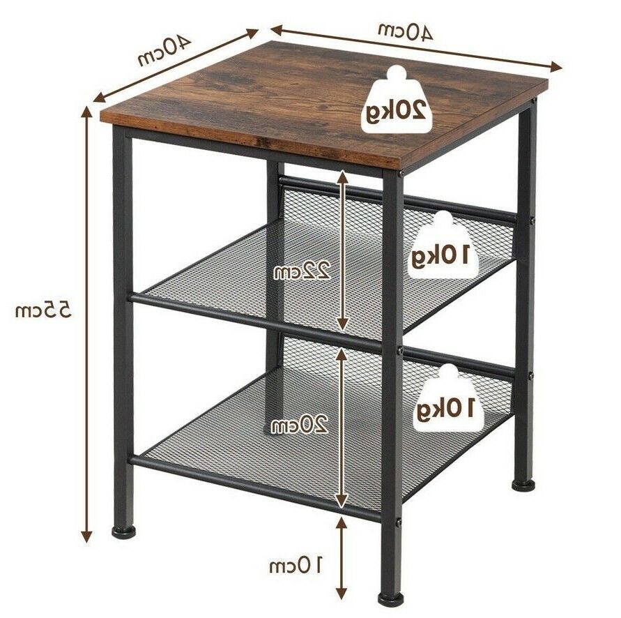 Small 3 Tier Industrial Coffee Table – Uk Display Stands For Newest 3 Tier Coffee Tables (View 7 of 20)