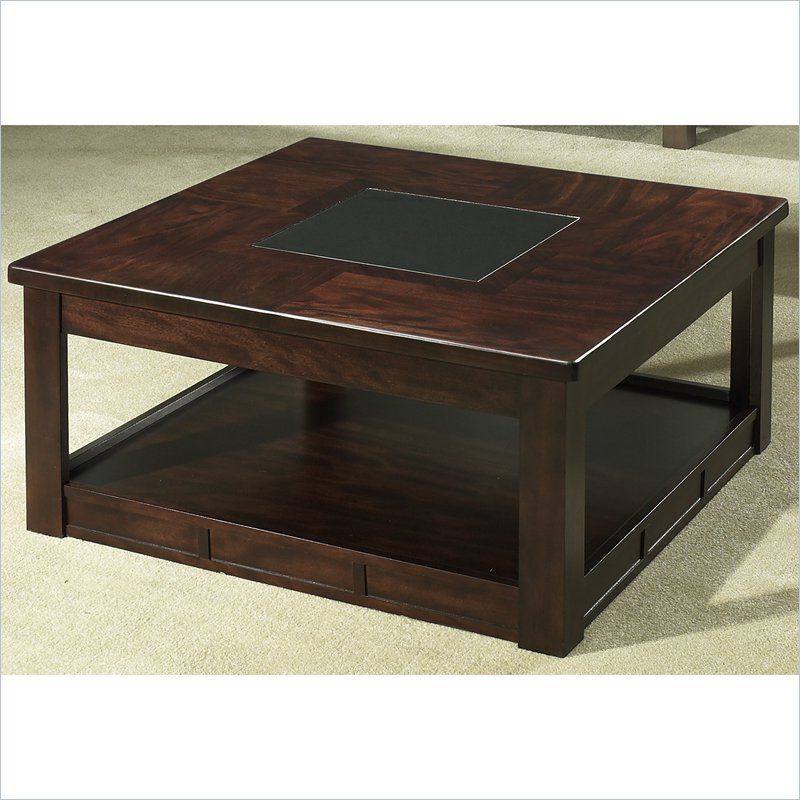 Somerton Serenity Square Wood Cocktail Brown Coffee Table Intended For Current Brown Wood Cocktail Tables (Gallery 20 of 20)