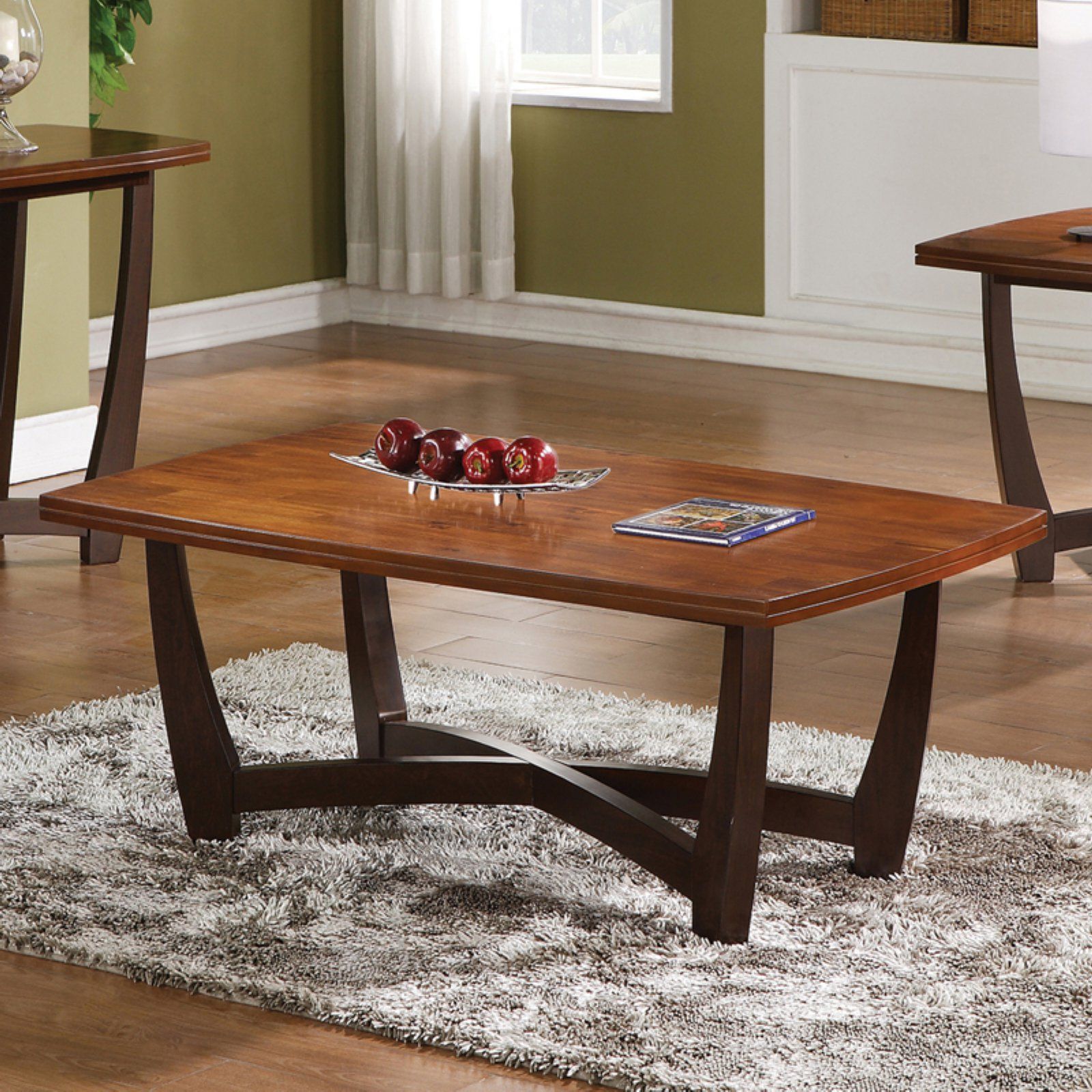 Steve Silver Kenzo Rectangle Cherry Wood Coffee Table Within Well Liked Wood Rectangular Coffee Tables (View 2 of 20)