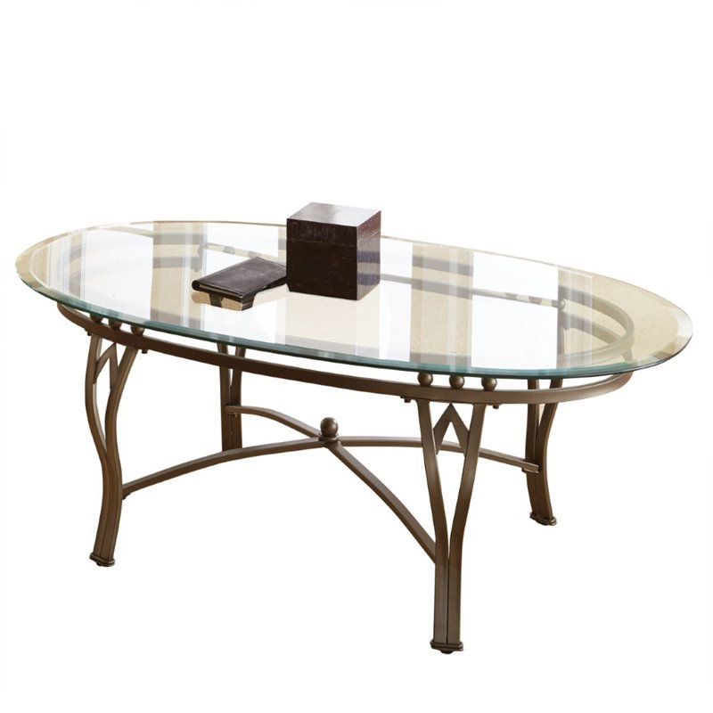 Steve Silver Madrid Oval Glass Top Coffee Table In For Trendy Antique Silver Aluminum Coffee Tables (Gallery 8 of 20)