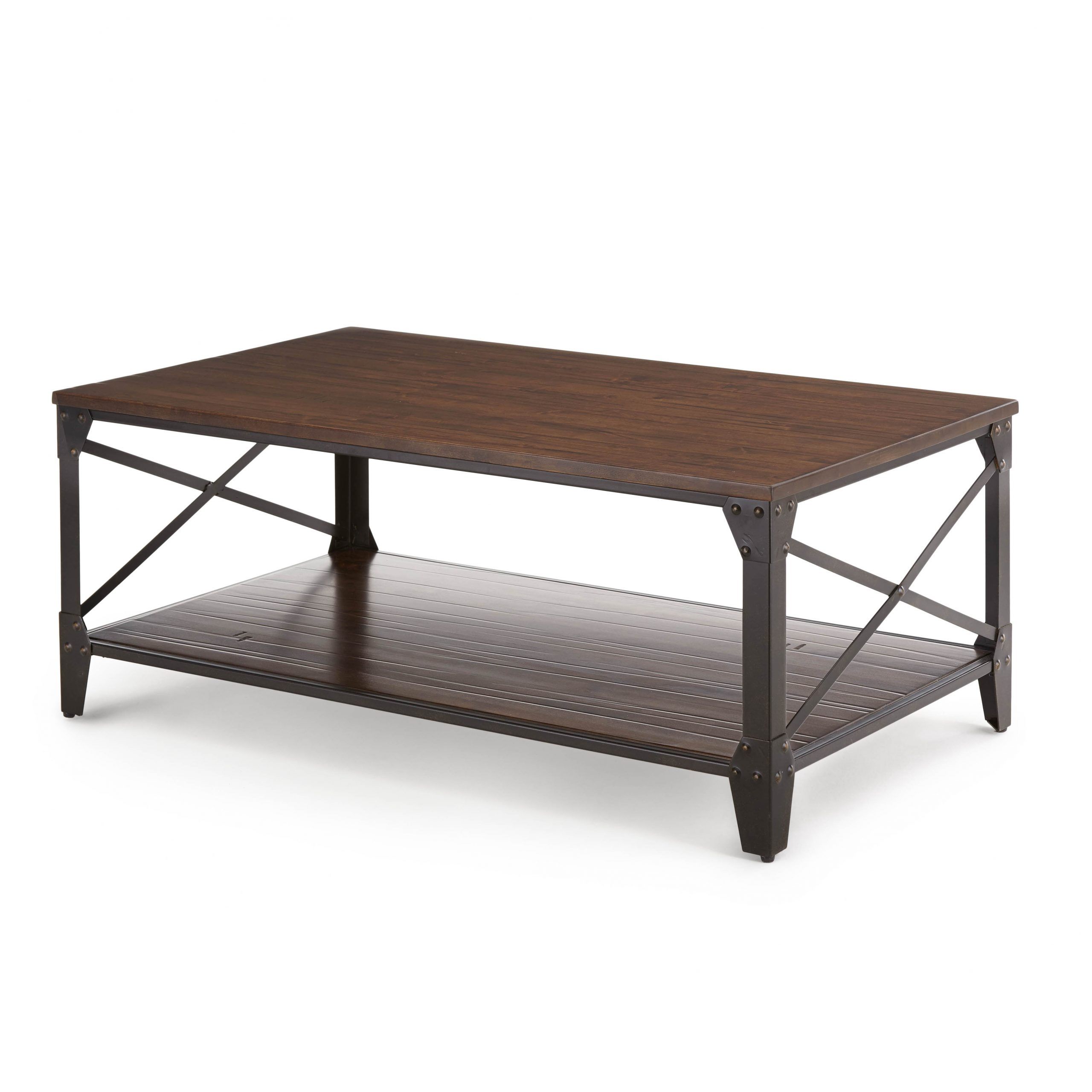 Steve Silver Winston Rectangle Distressed Tobacco Wood And With Regard To Popular Antique Silver Metal Coffee Tables (Gallery 1 of 20)
