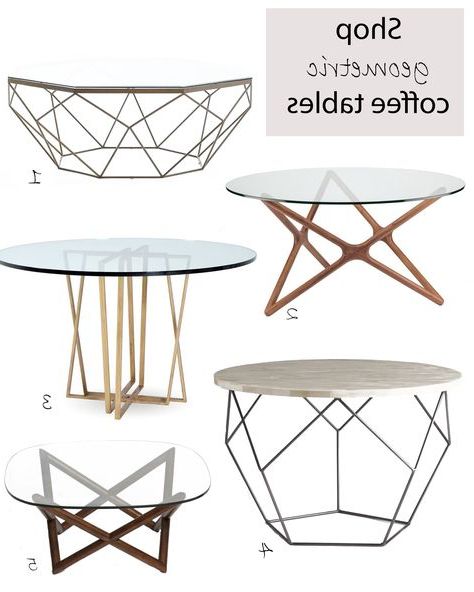Table, Round Coffee Table, White With Current Geometric White Coffee Tables (View 6 of 20)
