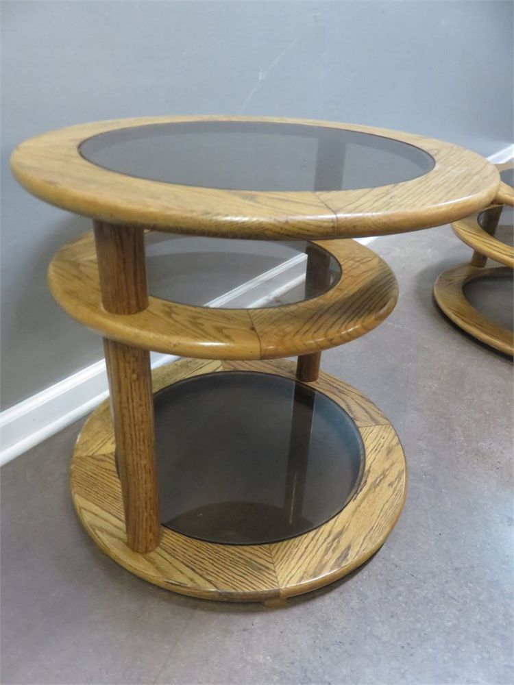 Transitional Design Online Auctions – Mid Century 3 Tier For Well Liked 3 Tier Coffee Tables (View 14 of 20)