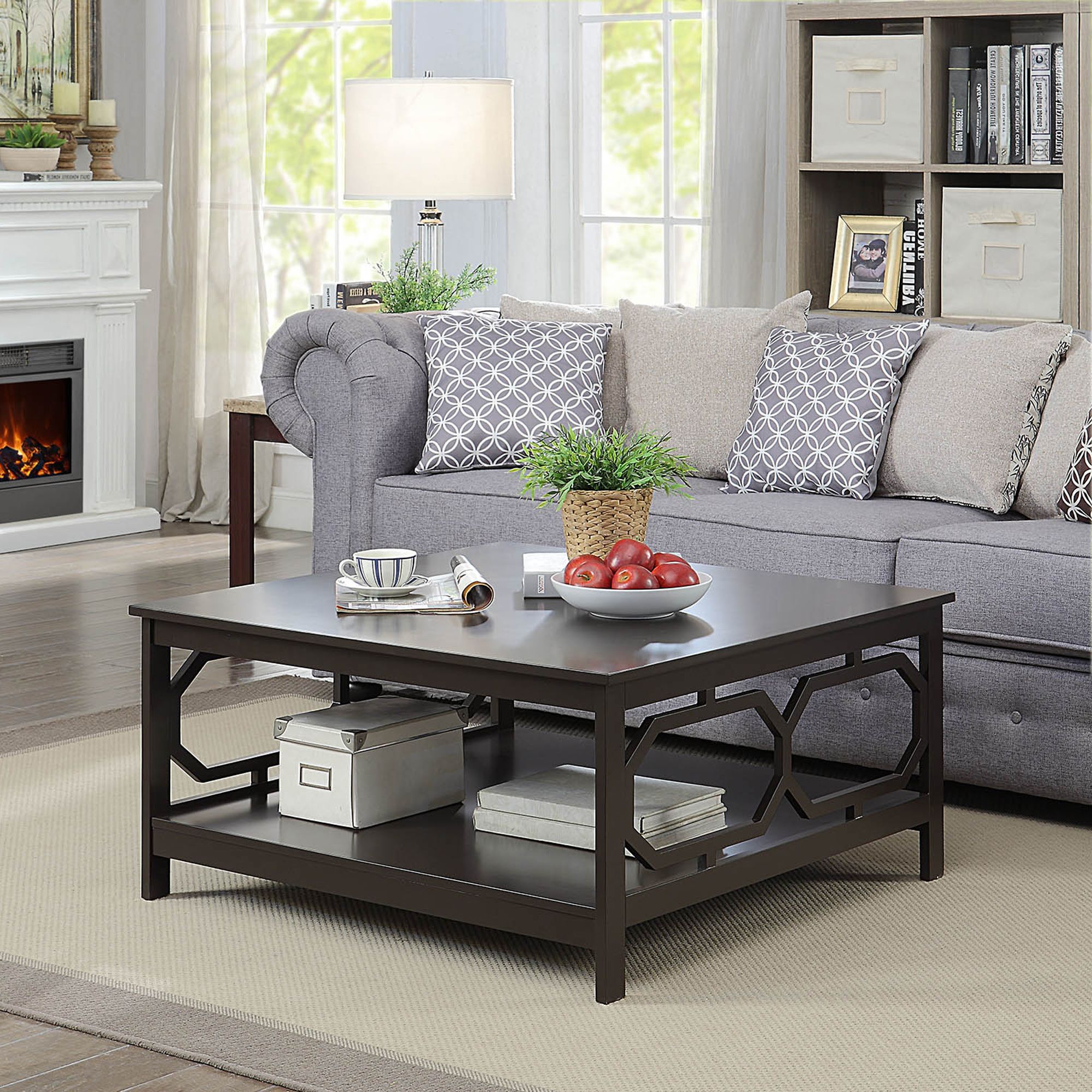 Trendy 1 Shelf Square Coffee Tables Pertaining To Convenience Concepts Omega Square 36" Coffee Table (View 13 of 20)