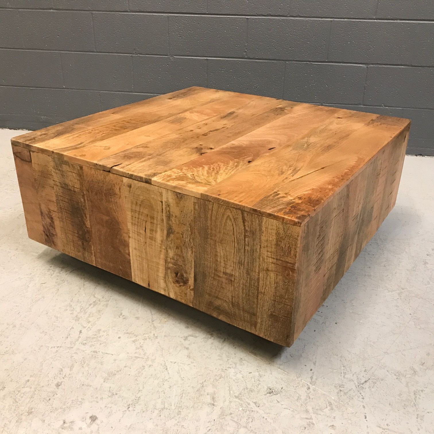 Trendy 1 Shelf Square Coffee Tables With Square Coffee Block Table – Nadeau Nashville (View 18 of 20)