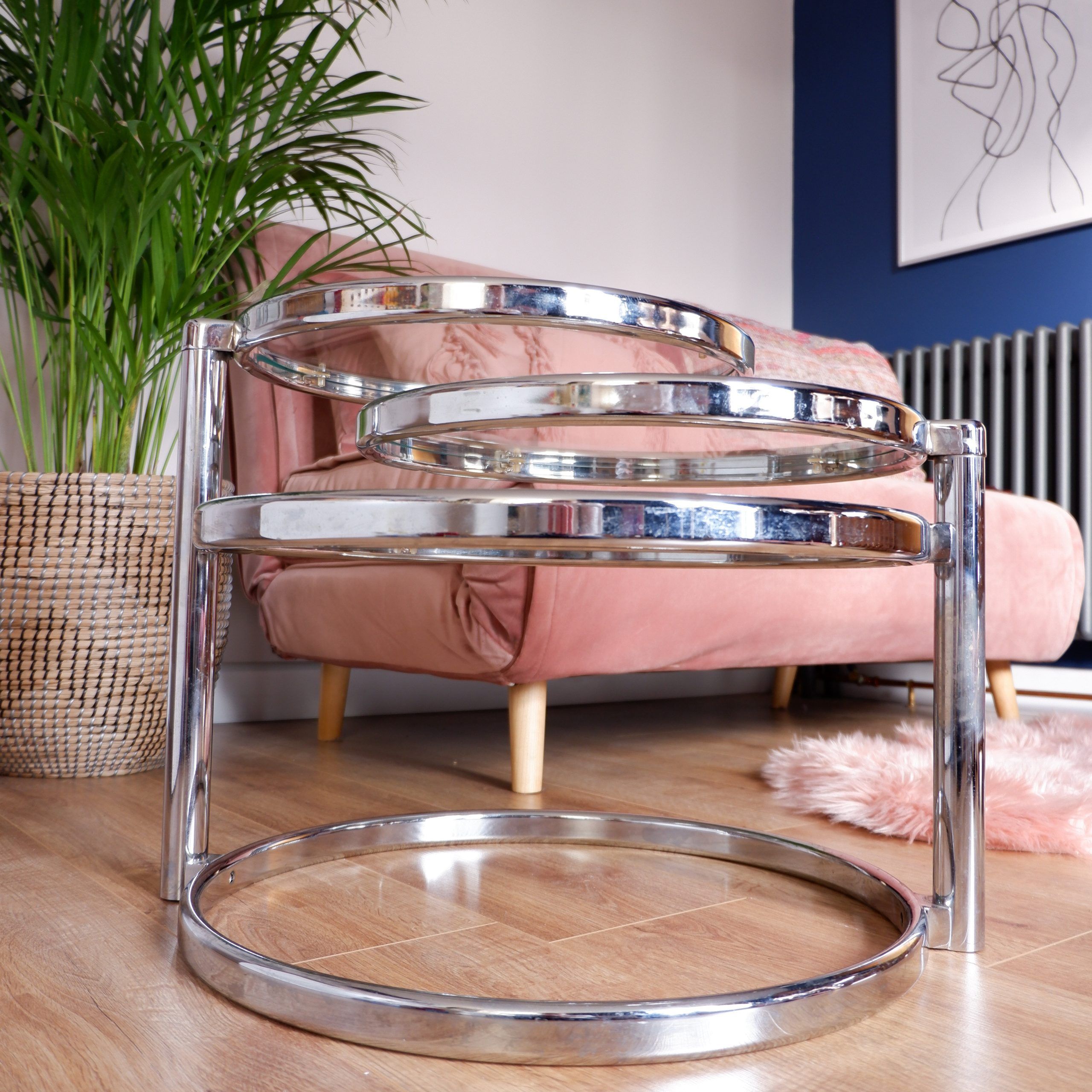 Trendy 3 Tier Coffee Tables With Regard To Vintage 1970s Chrome And Glass Swivel 3 Tier Table (Gallery 2 of 20)