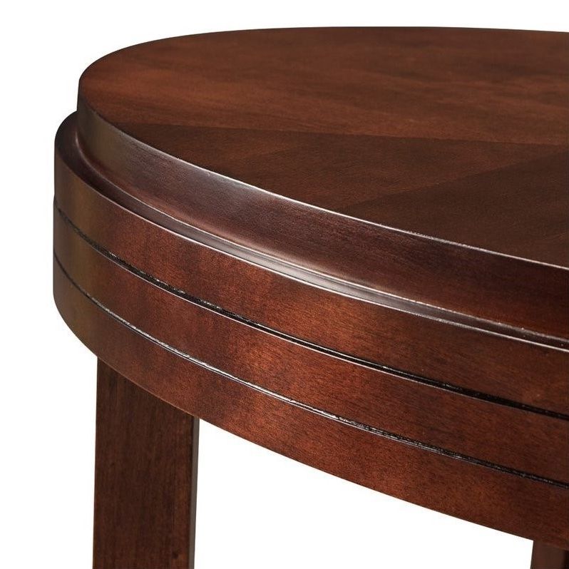 Trendy Cocoa Coffee Tables Inside Leick Favorite Finds Oval Coffee Table In Chocolate Cherry (View 13 of 20)