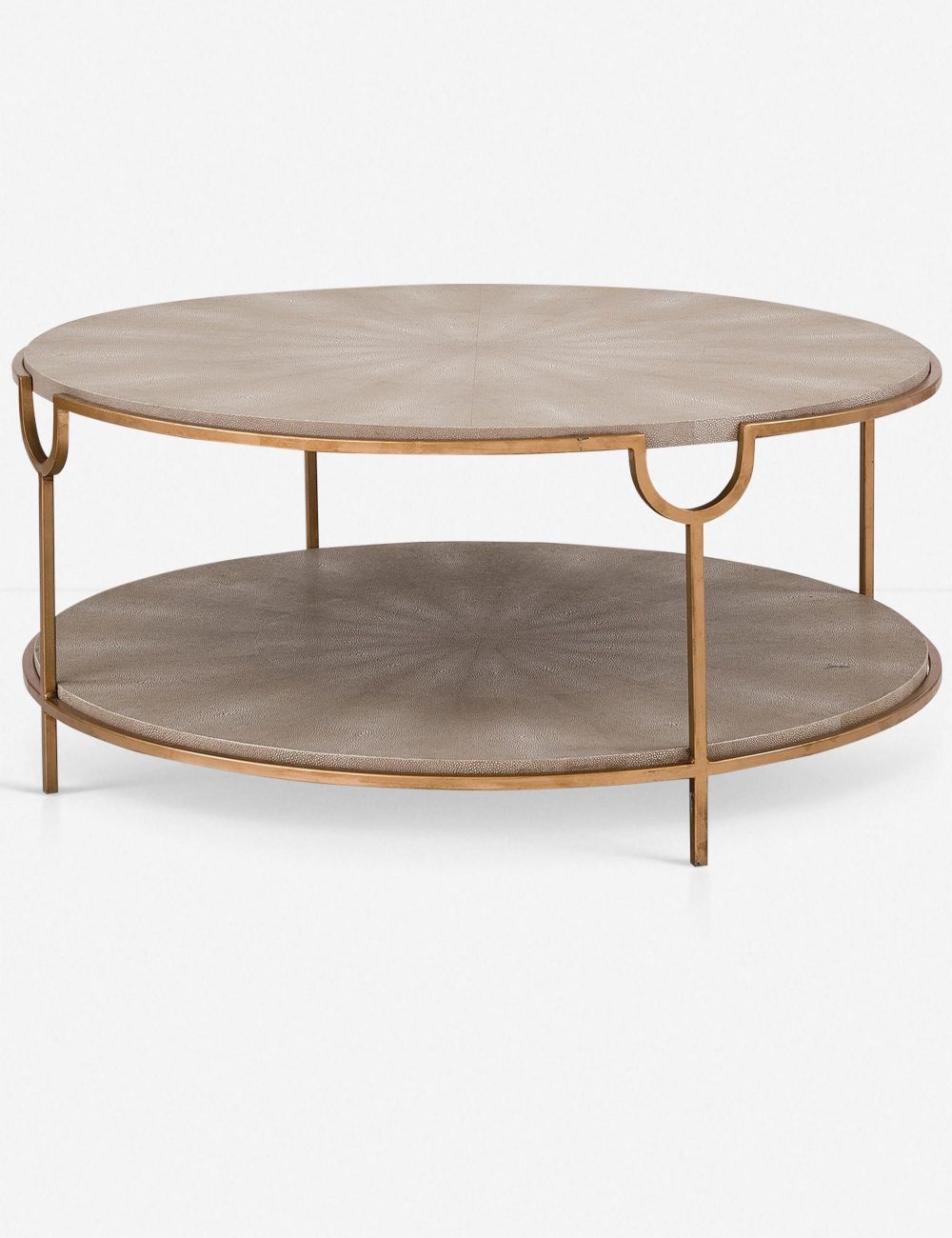 Trendy Faux Shagreen Coffee Tables Intended For Faux Shagreen Texture Mixed With A Captivating Gold Base (View 2 of 20)