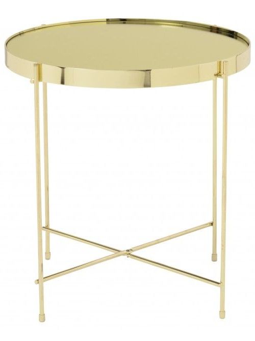Trendy Gold And Mirror Modern Cube End Tables Intended For Theo Side Table, Gold – Furniture (Gallery 4 of 20)