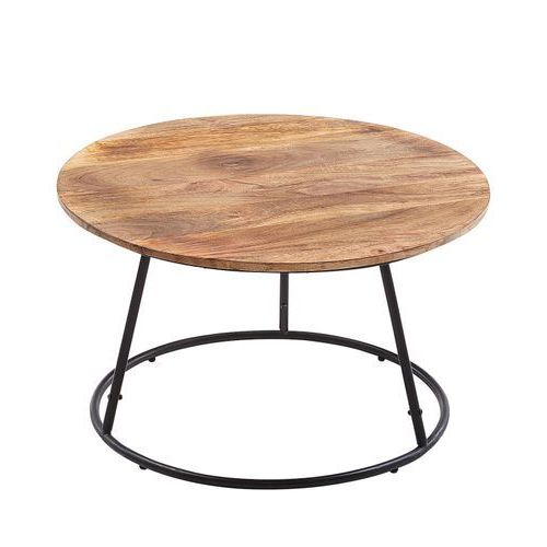 Trendy Natural Mango Wood Coffee Tables Intended For Centric Natural & Black Wood Round Coffee Table (Gallery 16 of 20)