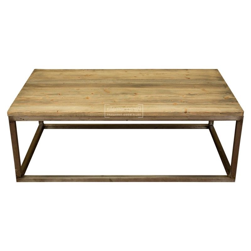 Trendy Oak Wood And Metal Legs Coffee Tables Throughout Wood Coffee Table Metal Legs (Gallery 3 of 20)