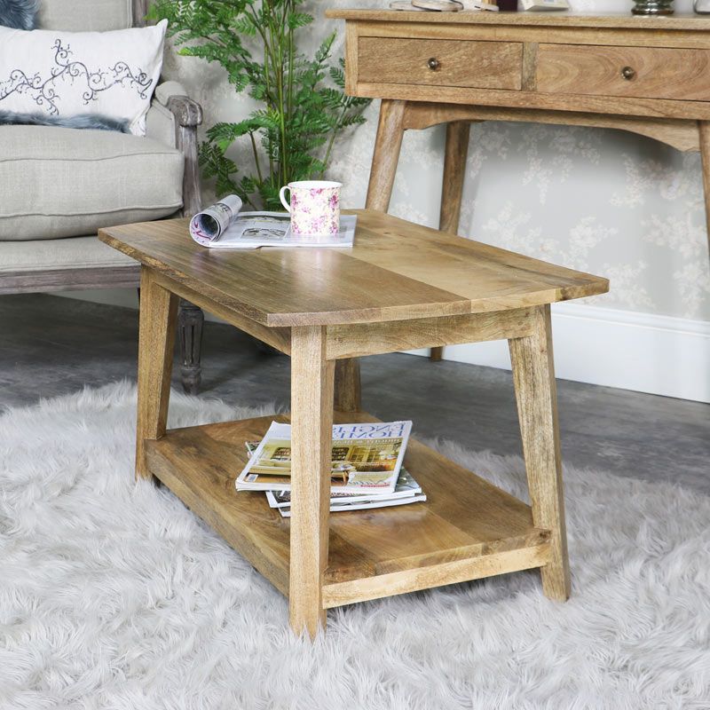 Trendy Rustic Espresso Wood Coffee Tables For Rustic Natural Wood Coffee Table – Oslo Range – Melody Maison® (View 7 of 20)