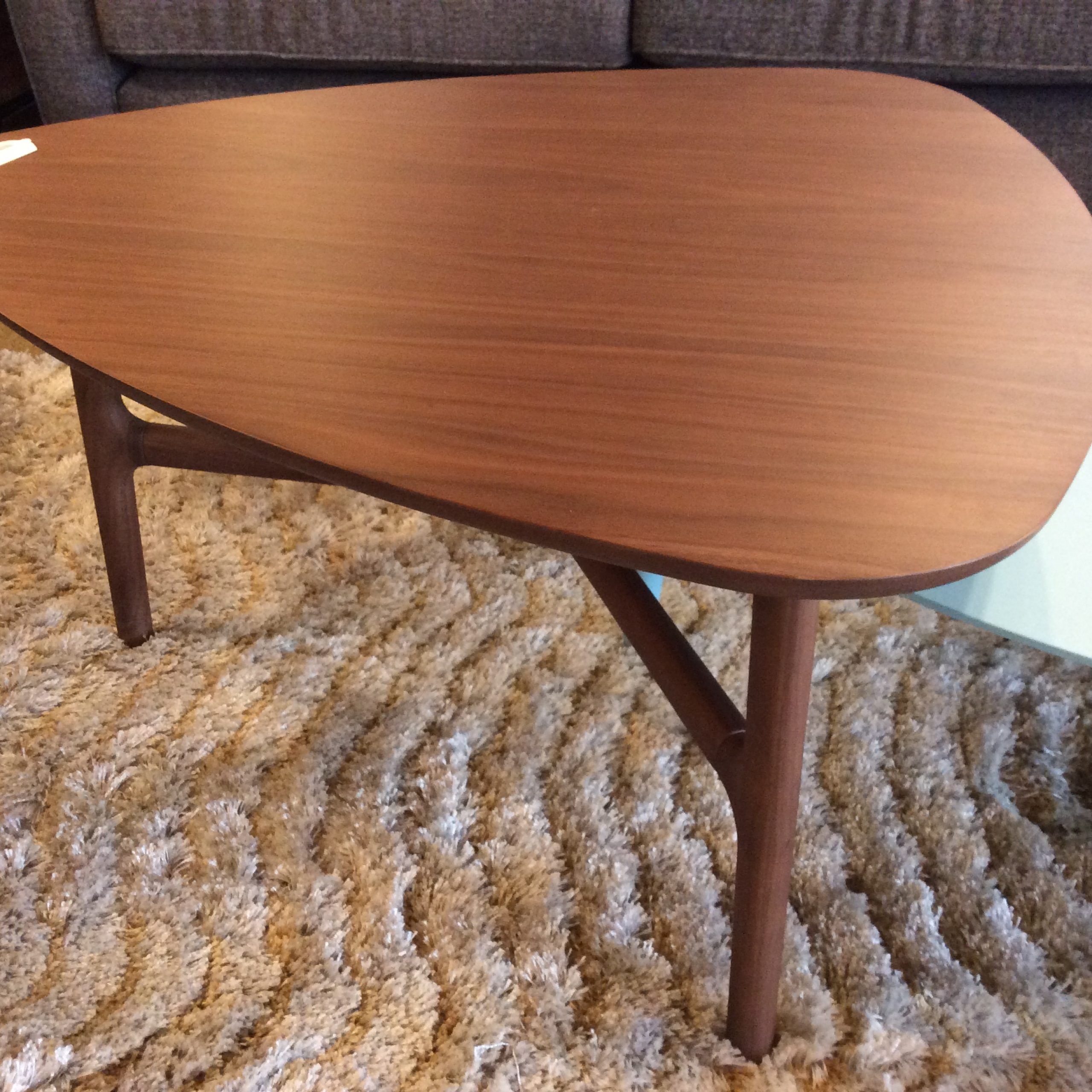 Triangle Walnut Coffee Table – Ballard Consignment Regarding Most Current Triangular Coffee Tables (View 2 of 20)
