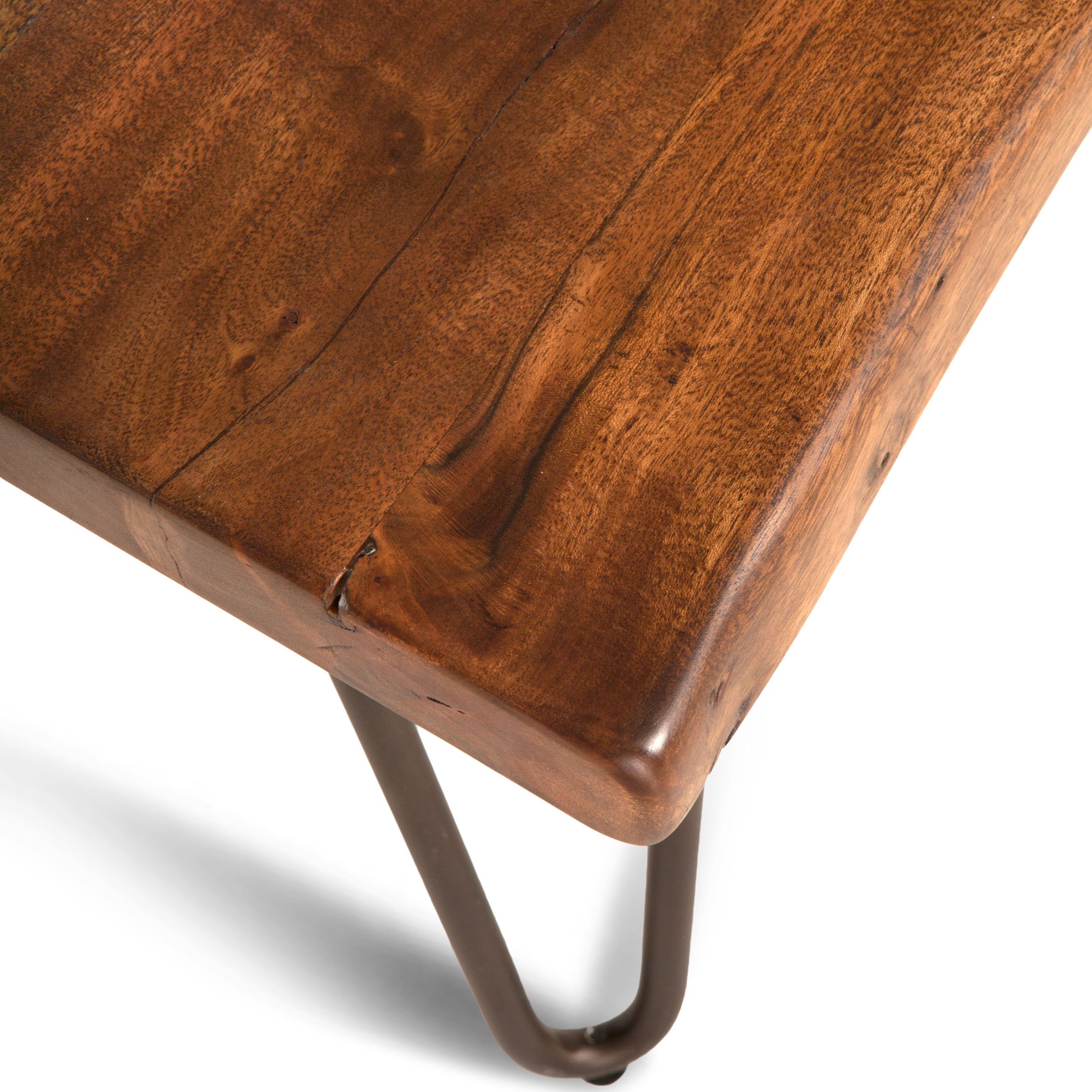 Vail Acacia Wood Live Edge Coffee Table In Walnut Finish Within Famous Walnut Coffee Tables (View 17 of 20)