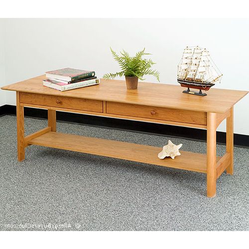 Vermont Furniture Heartwood 2 Drawer Coffee Table Pertaining To Preferred Heartwood Cherry Wood Coffee Tables (Gallery 6 of 20)
