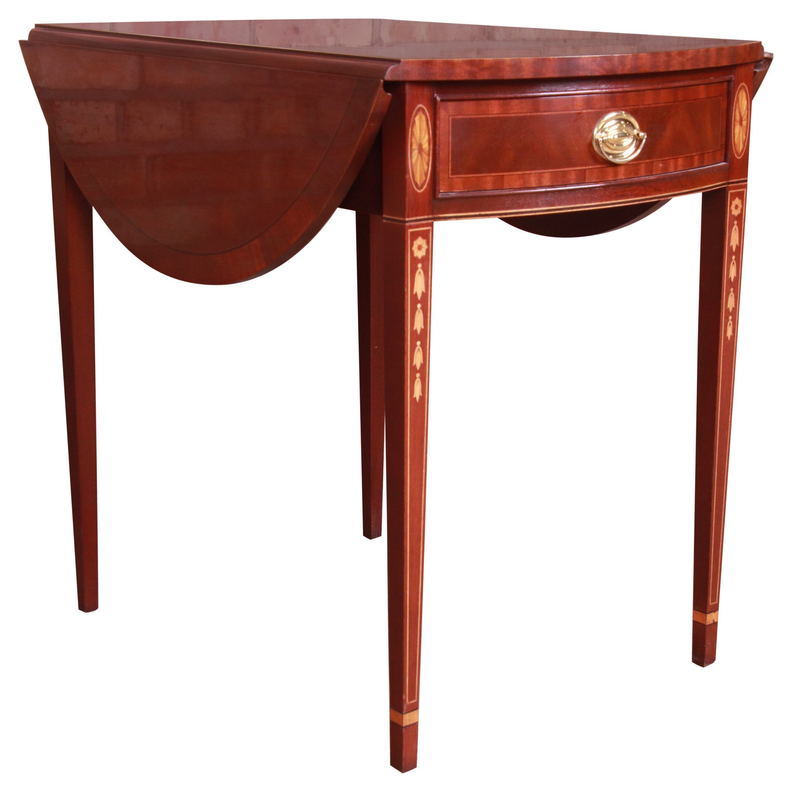 Very Pretty Small Oval Flame Mahogany Coffee Table Or Side Pertaining To Favorite 2 Drawer Oval Coffee Tables (View 2 of 20)