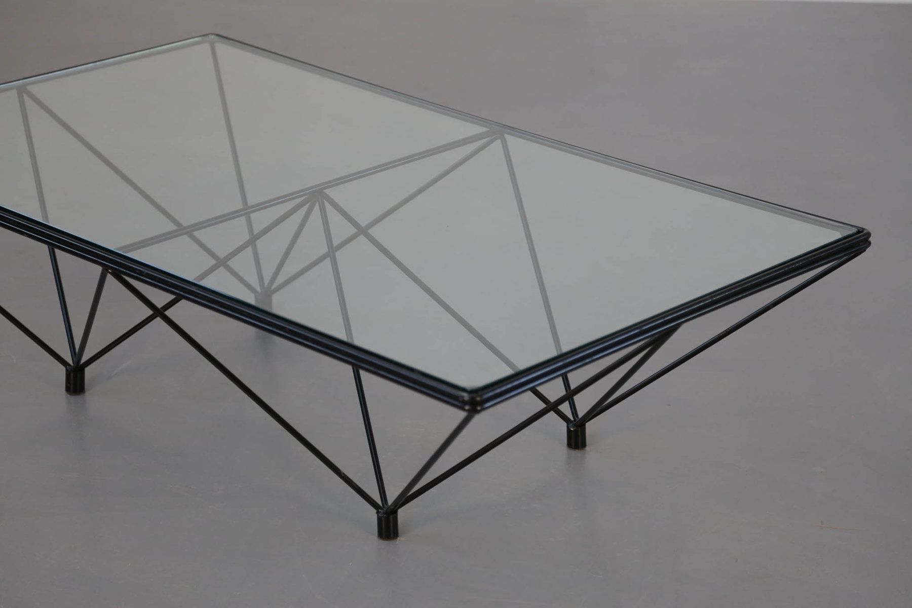 Vintage Geometric Glass Top Coffee Table For Sale At Pamono Pertaining To Popular Geometric Coffee Tables (View 9 of 20)