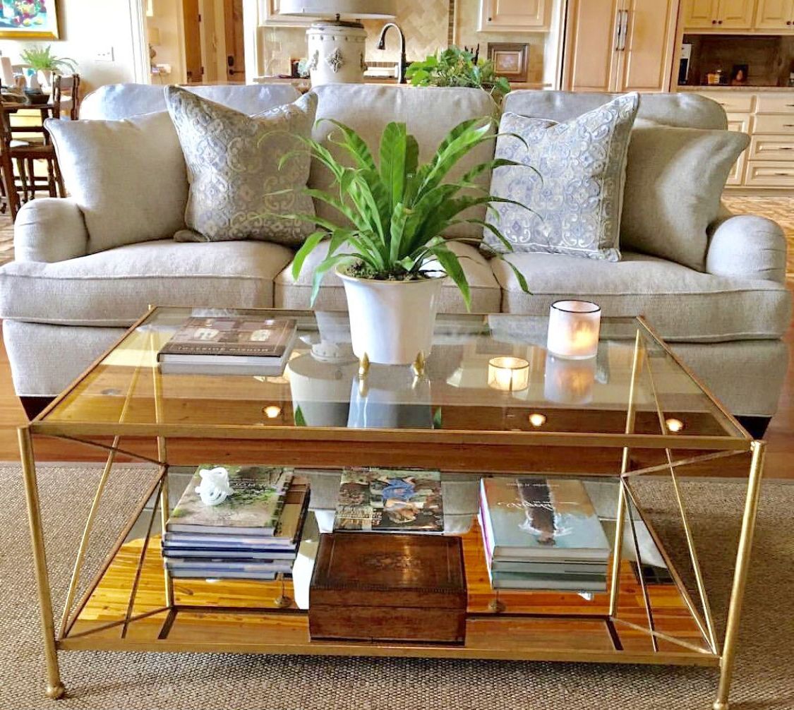 Well Known Antiqued Gold Leaf Coffee Tables Within Iris Gold Leaf 2 Shelves Coffee Table (Gallery 20 of 20)