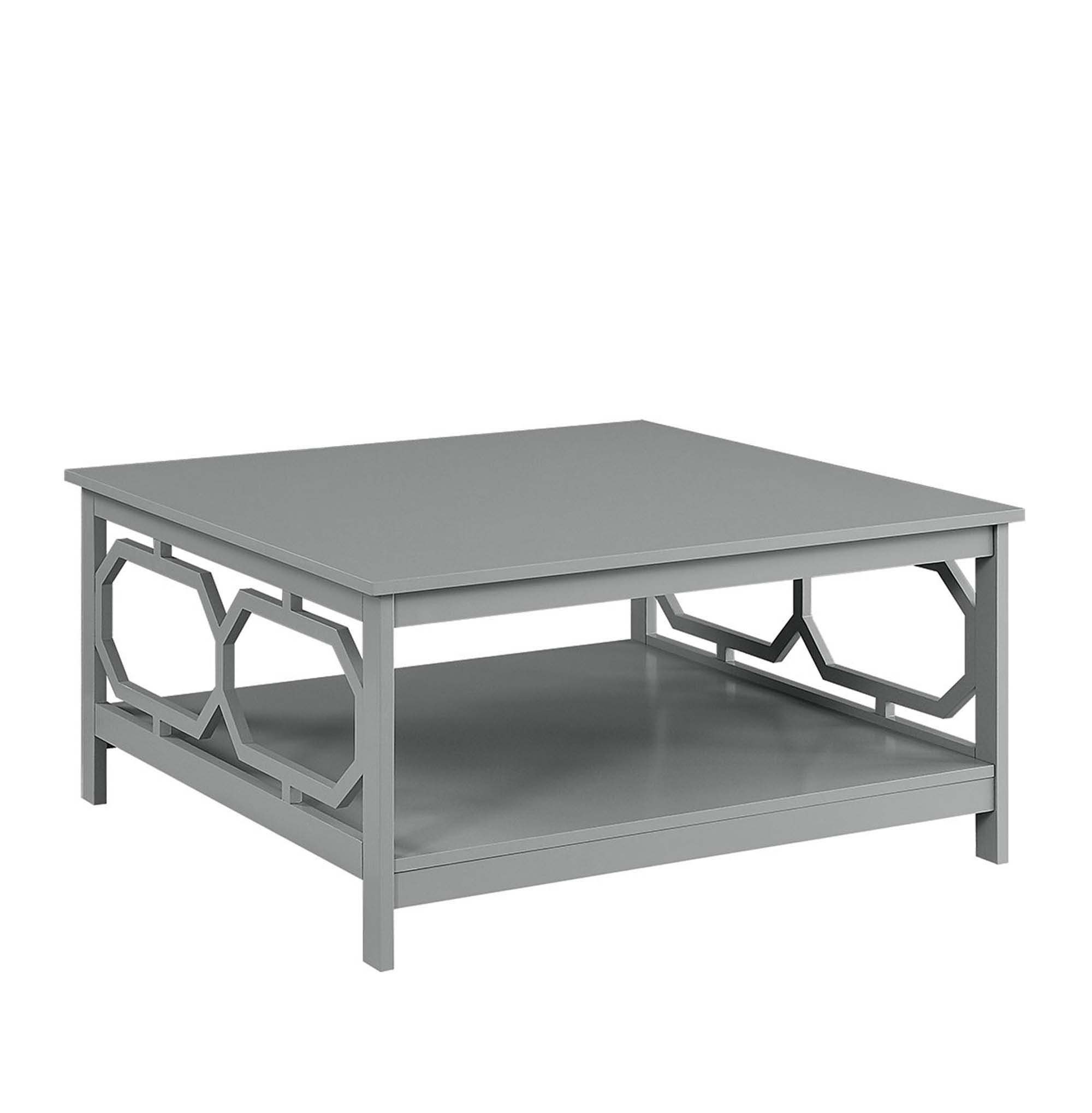 Well Known Gray And Gold Coffee Tables With Regard To Omega Square 36" Coffee Table In Gray – Convenience (View 6 of 20)