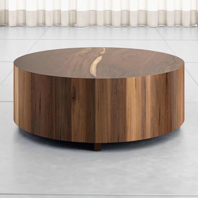 Well Known Light Natural Drum Coffee Tables In Dillon Natural Yukas Round Wood Coffee Table + Reviews (Gallery 5 of 20)