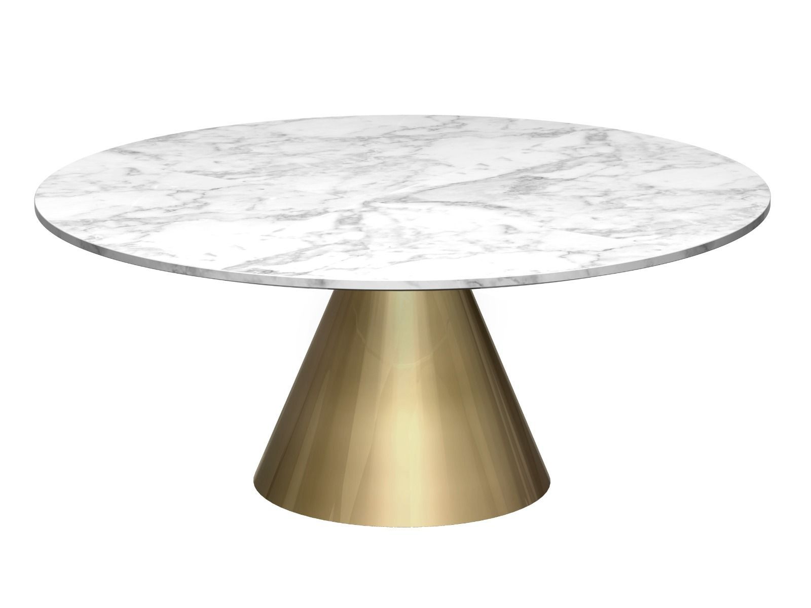 Well Known Marble Top Coffee Tables Pertaining To Oscar Circular Coffee Table Gold Base White Marble Top (View 17 of 20)