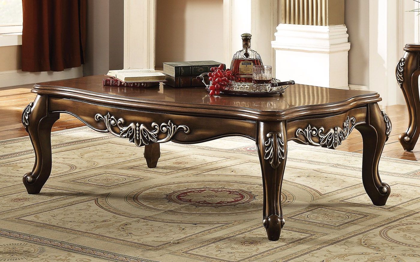 Well Known Oak Wood And Metal Legs Coffee Tables Inside Traditional Wooden Top Coffee Table Antique Oak Finish (Gallery 13 of 20)