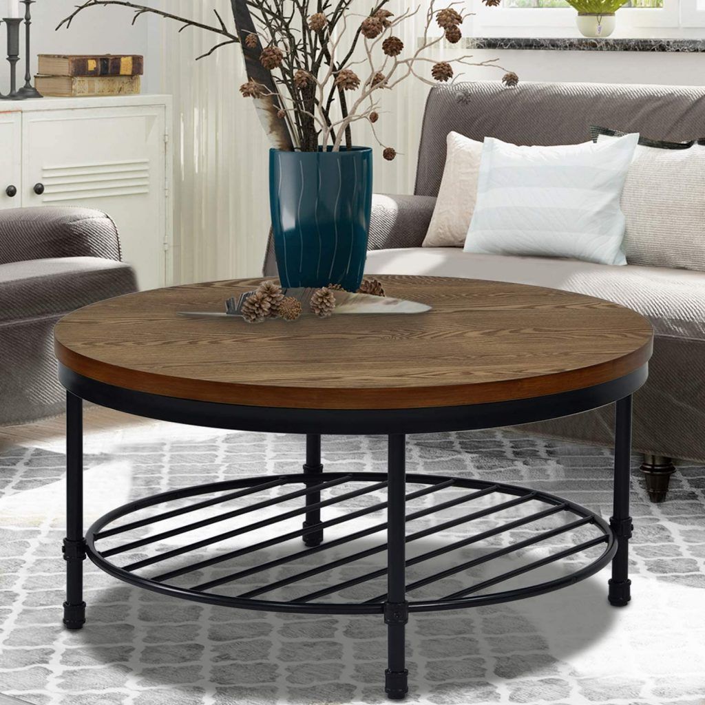 Well Known Oak Wood And Metal Legs Coffee Tables Intended For 8 Best Wrought Iron Coffee Tables – Iron Legs For A Strong (View 6 of 20)